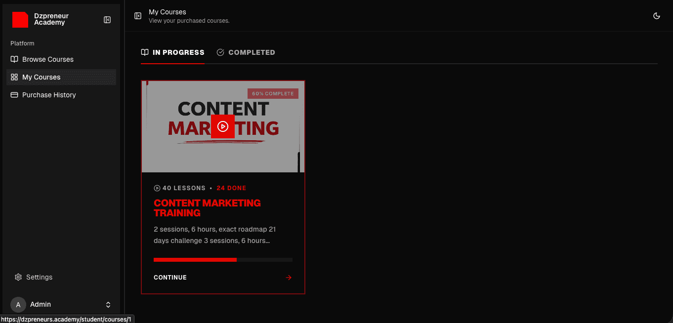 DZPreneur Academy screenshot